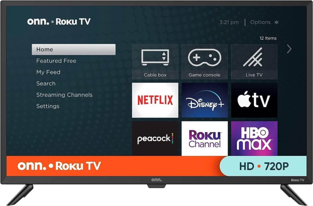 ONN Roku Smart TV 32-inch LED + Free Wall Mount with Wi-Fi Connectivity and Mobile App Flat Screen TV Compatible with Apple Home Kit Alexa and Google Assistant (Renewed)